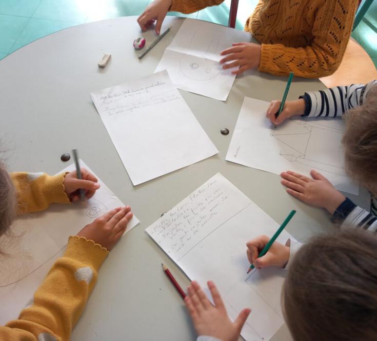 visuel du projet "Coeur de Garonne", enfants en ateliers